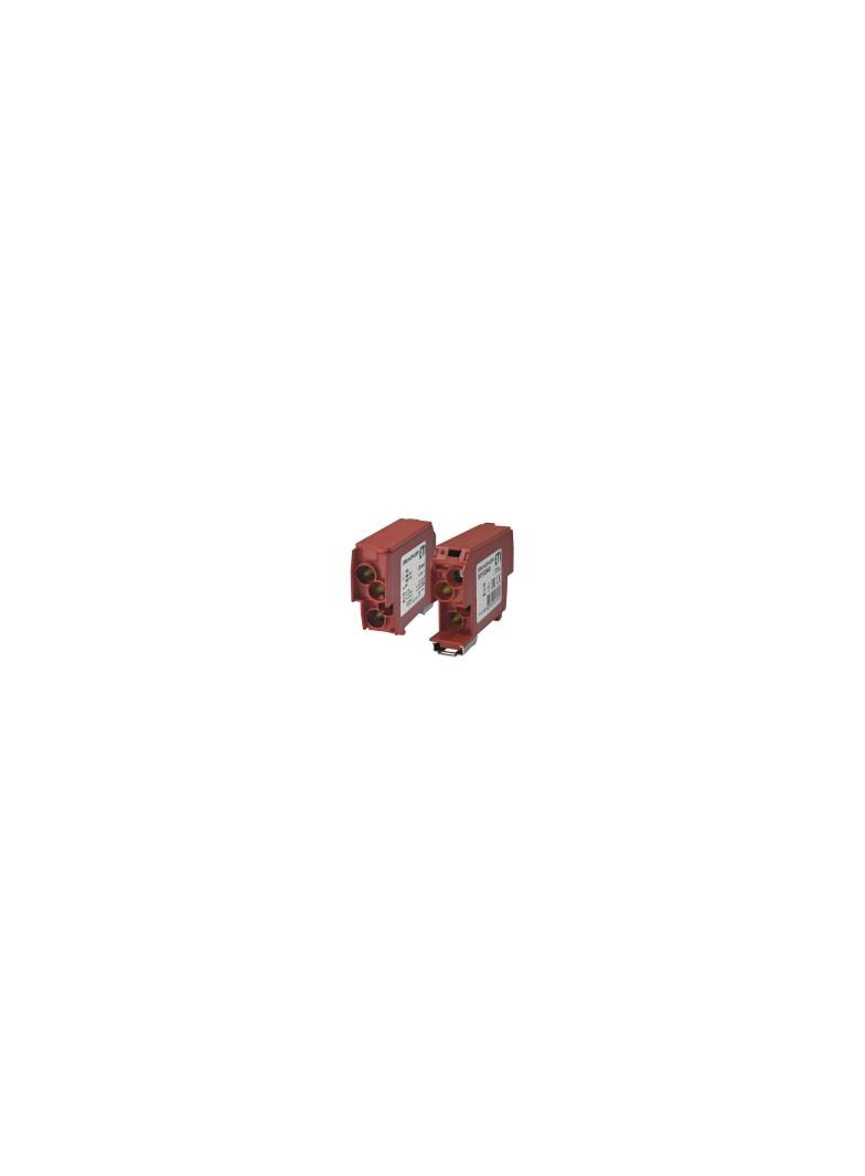 EDBJ-4x25-4x25/R Blok rozdzielczy 100A (4x2,5-25mm2-4x2,5-25mm2) czerwony