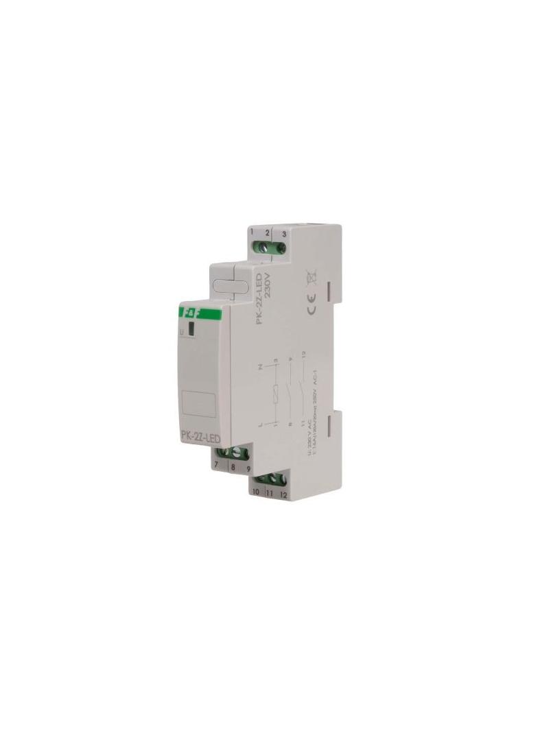 Przekaźnik elektromagnetyczny PK-1P 230 V styk2 x Z 16 A Inrush 120A/20ms PK-2Z-LED-230V F&F
