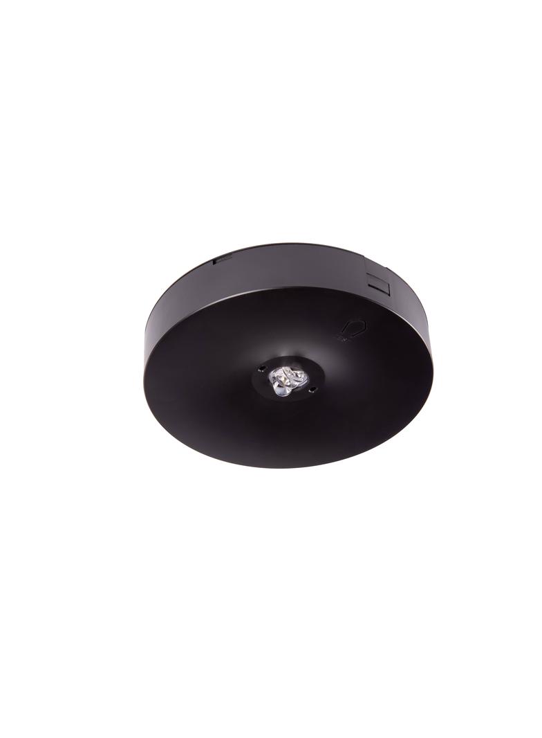Oprawa sieciowo-awaryjna natynkowa Starlet Round LED SCH 250 SA 1H AT IP20 [BLK] / soczewka korytarz