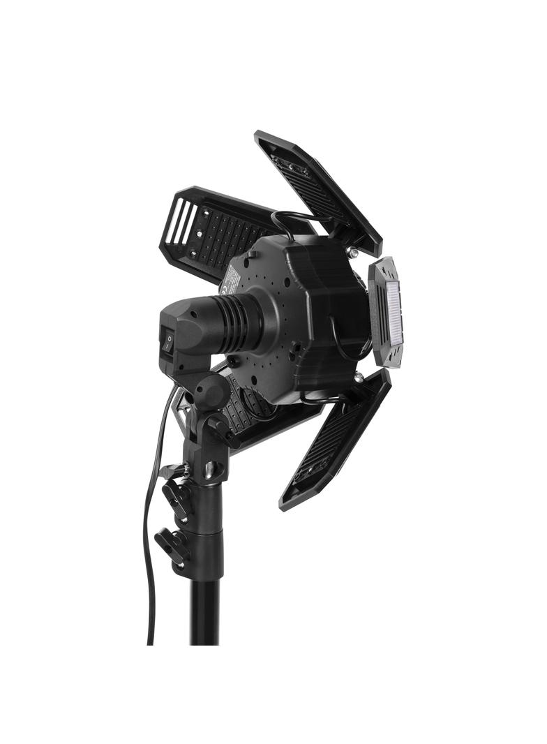 RIGEL LED zestaw: lampa warsztatowa składana 5-skrzydłowa 55W + statyw + adapter AD-NL-6516 ORNO
