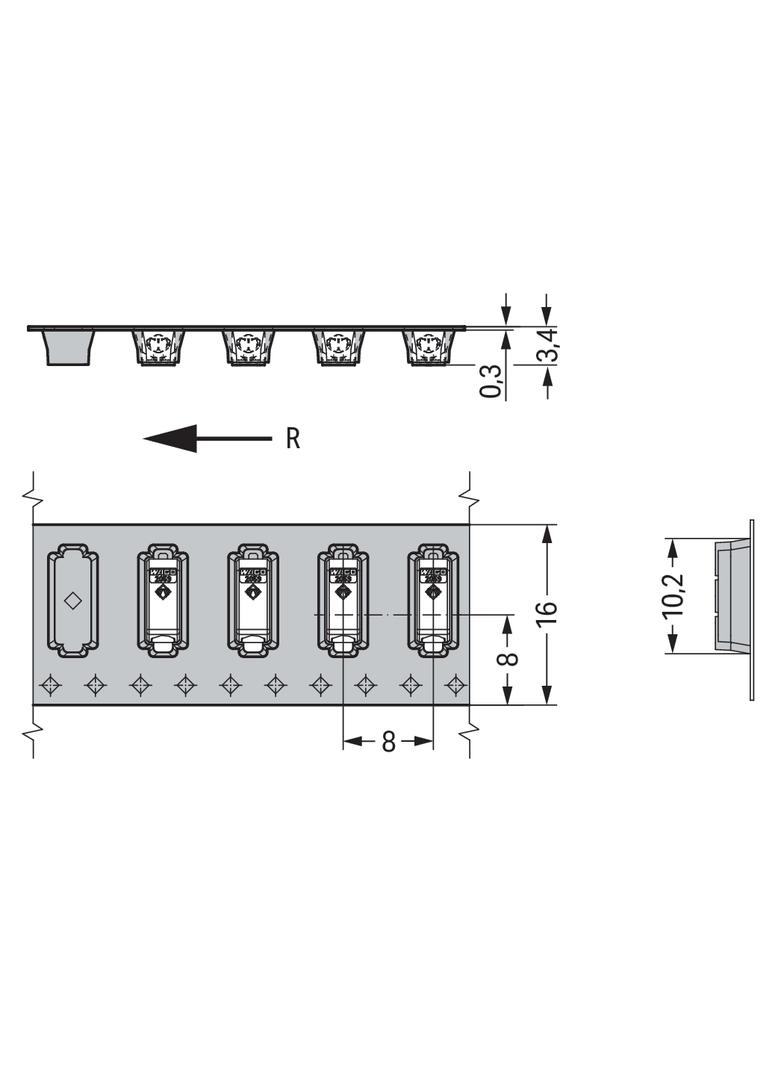 złączka SMD do płytek drukowanych 1-biegunowa raster 3 mm