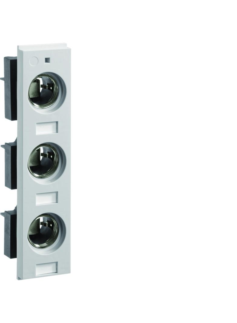 Podstawa bezpiecznikowa DII 3P 25A z pokrywą izolacyjną W45mm L25L HAGER