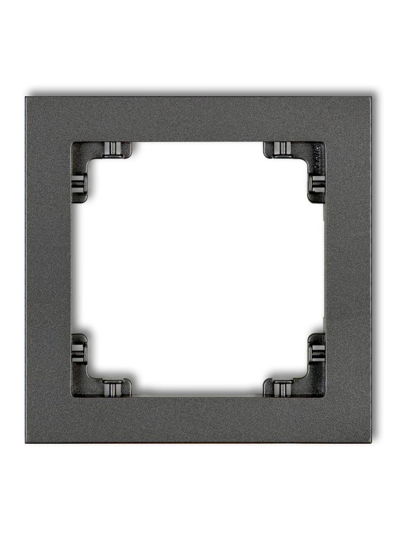 DECO Ramka uniwersalna pojedyncza z tworzywa grafitowa