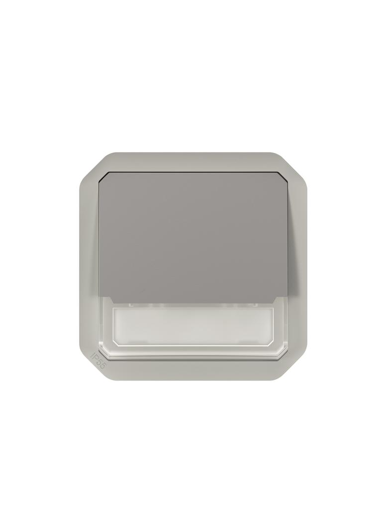 NOWE PLEXO - PRZY. NO/NC PODŚWI. Z UCHWYT ETY. MECHANIZM. 10A- 250V~ SZARY