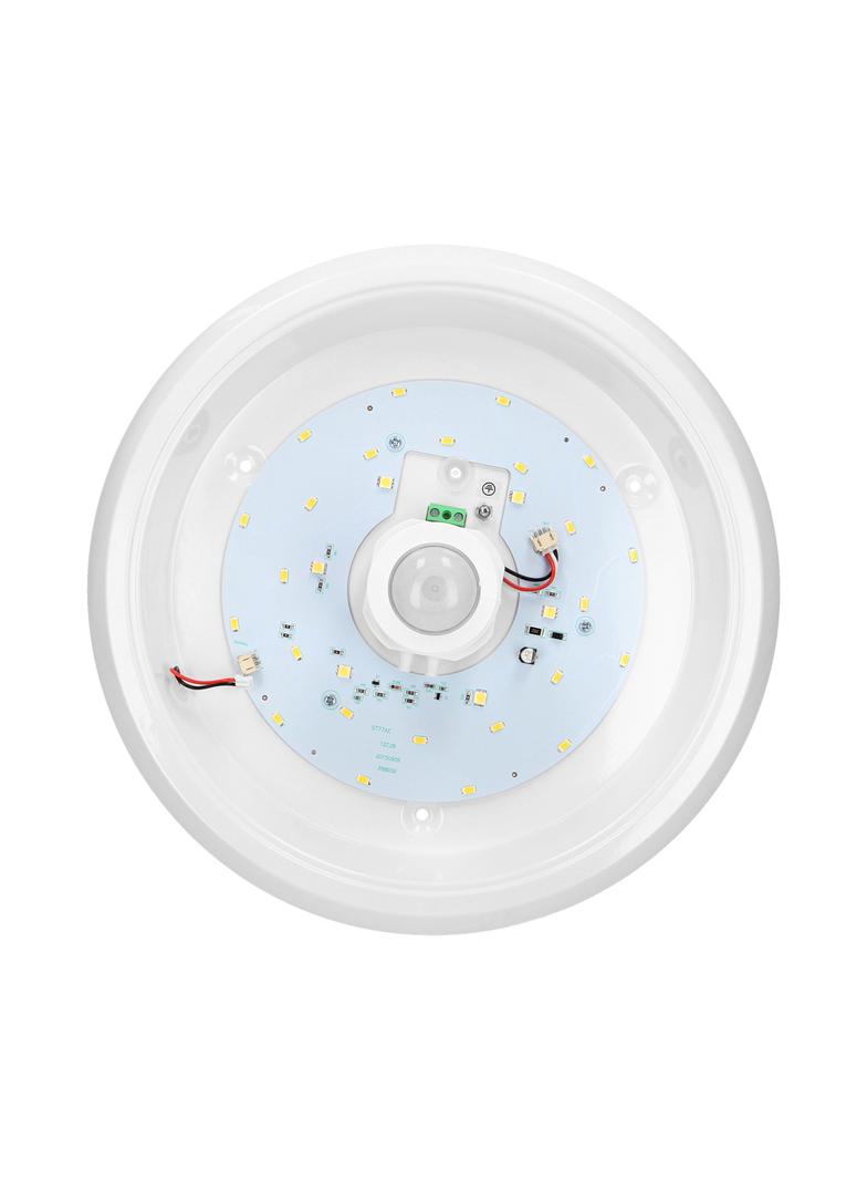 ZONDA LED EMERGENCY 12W/1,2W plafon z czujnikiem ruchu 800lm/80lm IP20 4000K poliwęglan mleczny AD-P