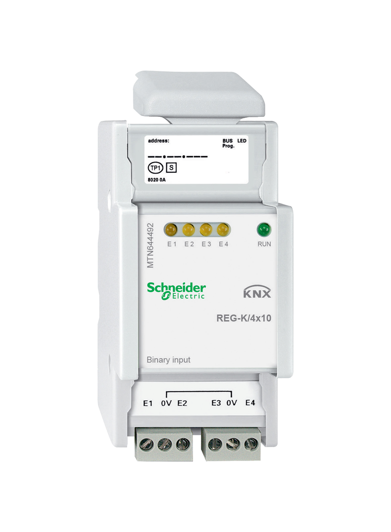 Schneider Electric KNX wejście binarne REG-K 4x 10 V 2 mA jasnoszary