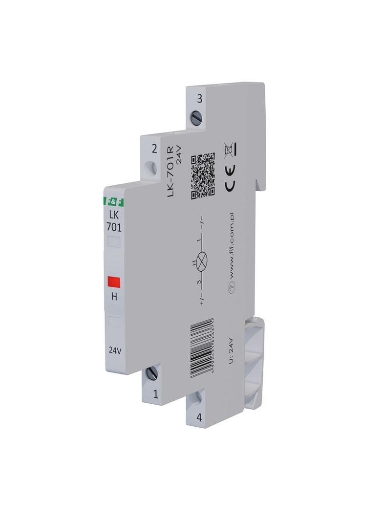 Lampka kontrolna zasilania 1/3S 12÷60V DC 12÷48V AC 1xLED CZERWONA LK-701R-24V F&F