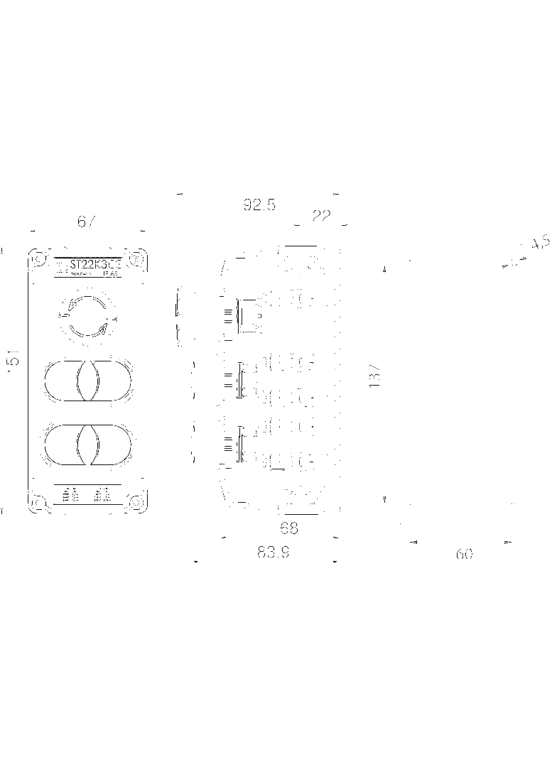 KASETA KOMPLETNA 3-OTWOROWA  NAP B,2KLZ/C,2KLZ/C I 1 DŁ.M20