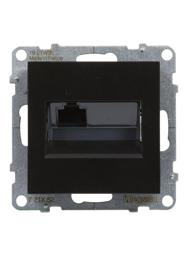 SUNO - Gniazdo RJ45/kat 6 UTP, Czarny, Legrand