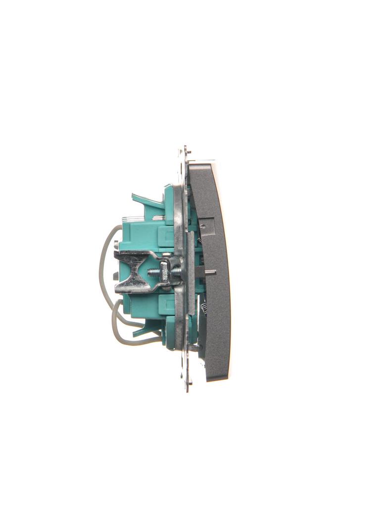 Simon Basic Łącznik potrójny z podświetleniem LED 10A szybkozłączka stal inox