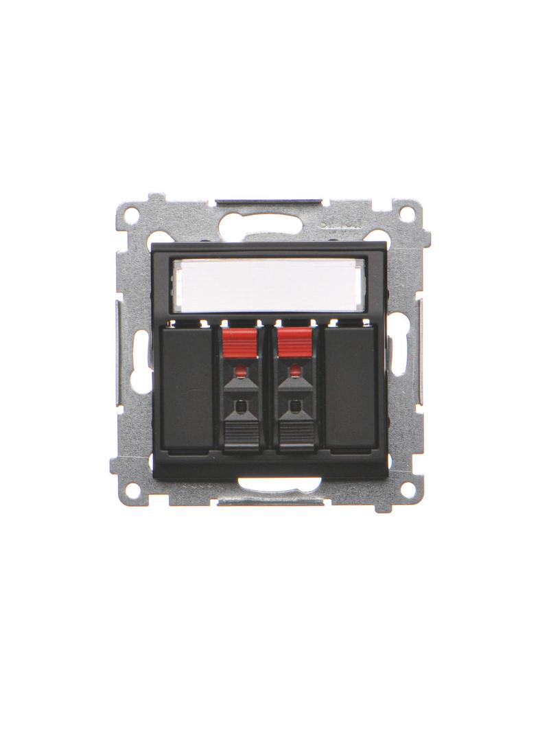 Simon 54 Gniazdo głośnikowe 2-krotne Przekrój przewodów dla wejścia i wyjścia 25 mm2 czarny