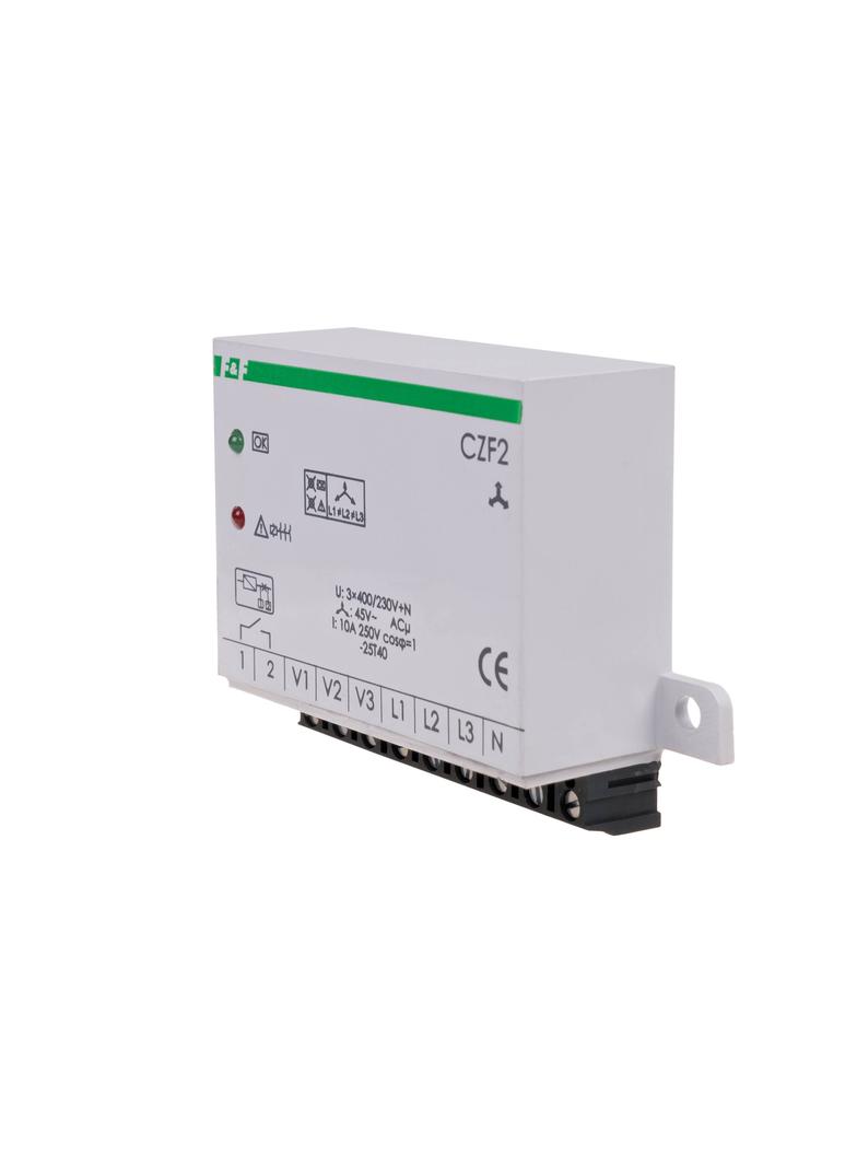 CZUJNIK ZANIKU FAZY Z KONTROLĄ STYKÓW, STYKI: 1Z , I=10A, PRZYŁĄCZE: ZACISKI ŚRUBOWE