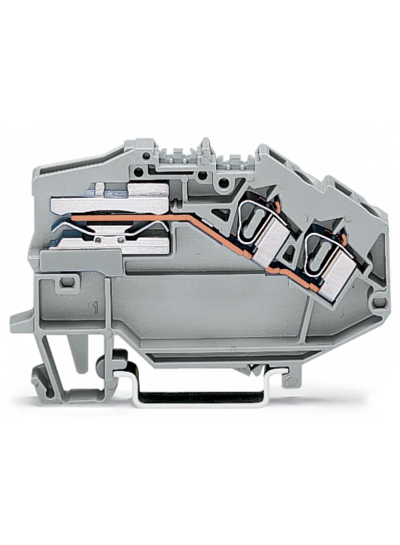 topJob złączka 2-przewodowa 4 mm2 do powielania potencjałów szara_