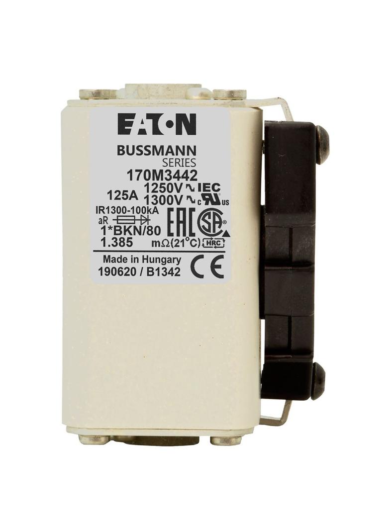 FUSE 125A 1250V 1*BKN/80 AR CU Wkładka szybka 125A AC 1250V rozmiar 1 45x59x81 mm aR 170M3442 EATON