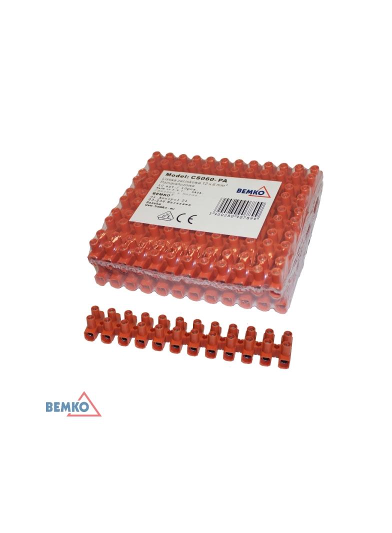 ZŁĄCZKA ZACISKOWA 6mm2 TWARDA POMARAŃCZOWA - 10 SZT