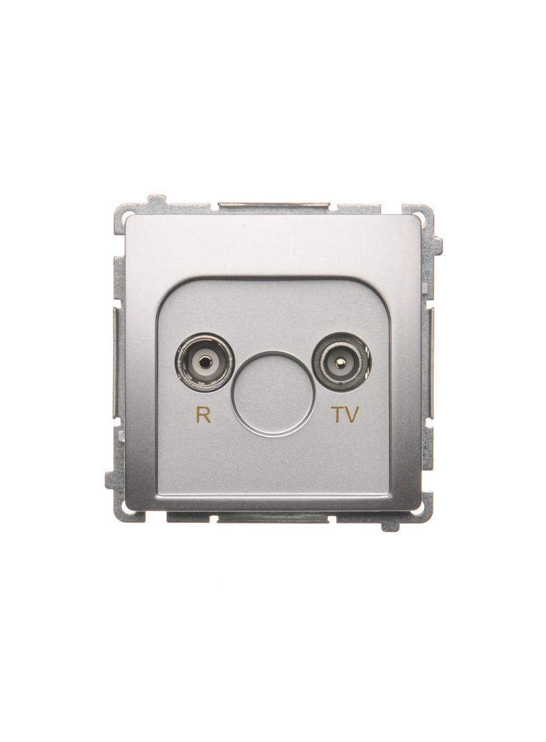 Simon Basic Gniazdo antenowe R-TV końcowe separowane 1x wejście: 5–862 MHz srebrny mat
