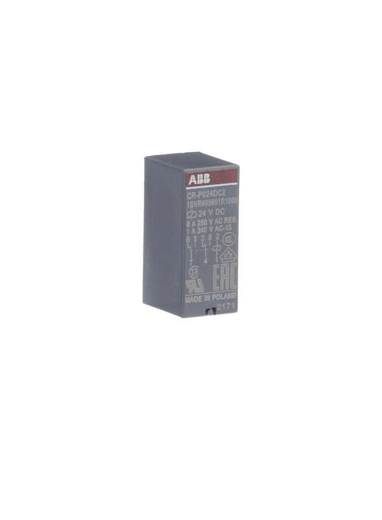 Przekaźnik CR-P024DC2, A1-A2=24V DC, 2 styki c/o 250V/8A 1SVR405601R1000 ABB