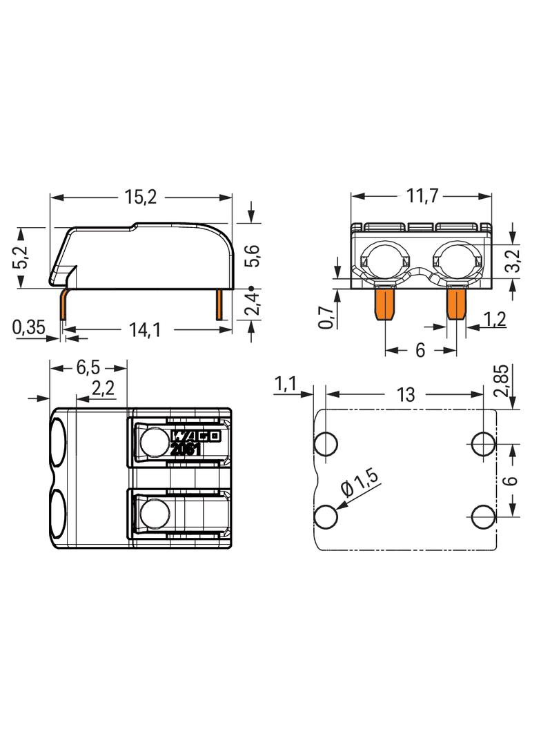 złączka THR do płytek drukowanych