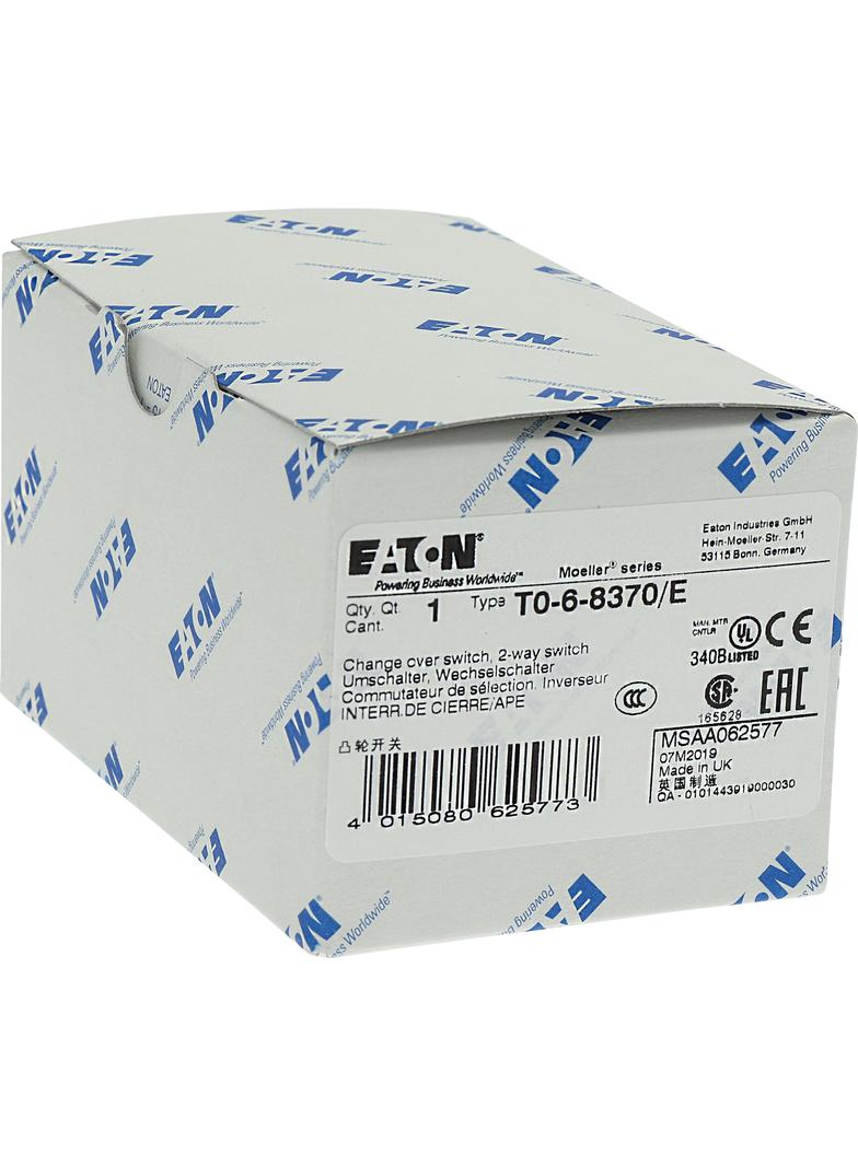 T0-6-8370/E Łącznik krzywkowy 20A 6.5kW 062577 EATON