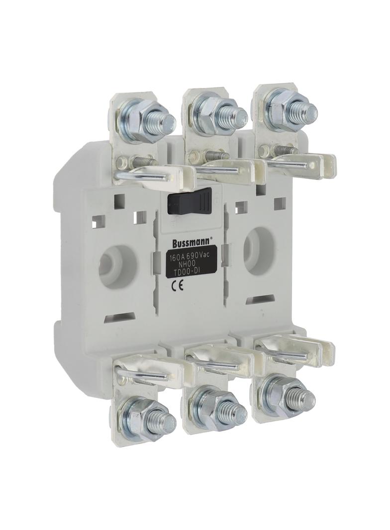 Triple Integral Base NH00 CE podstawa NH000/00 3P 160A mont. szyna DIN i śruby podwójny styk TD00-DI