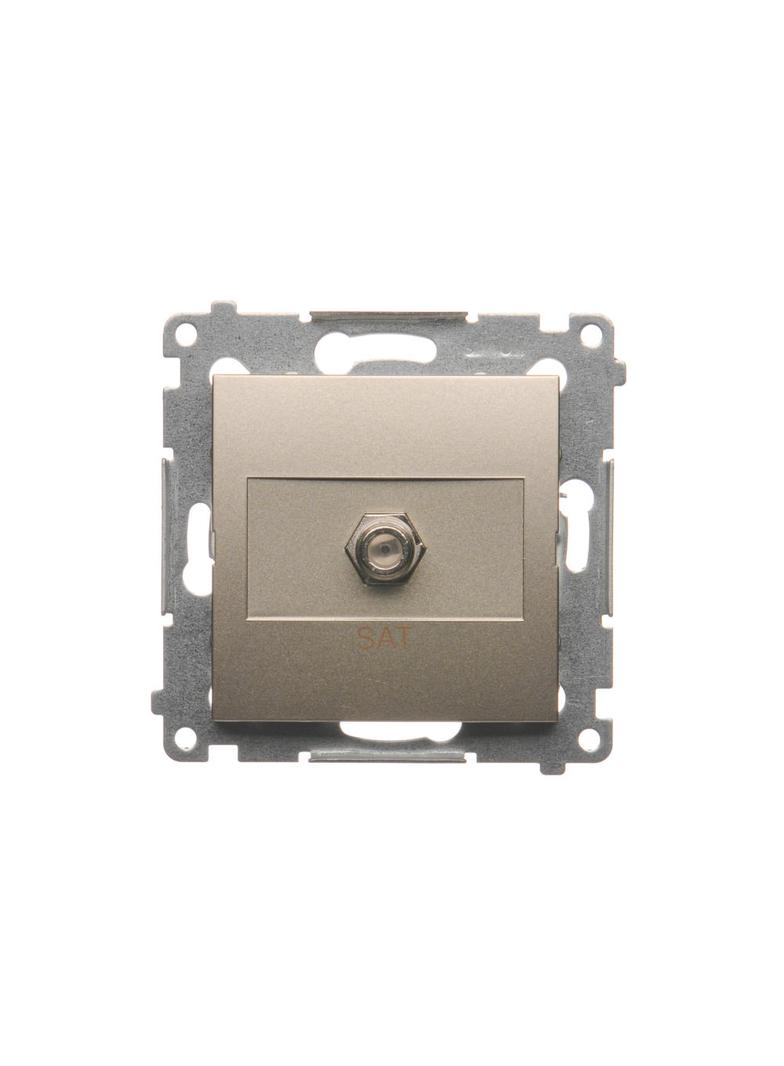 Simon 54 Gniazdo antenowe SAT pojedyncze Do instalacji indywidualnych złoty mat