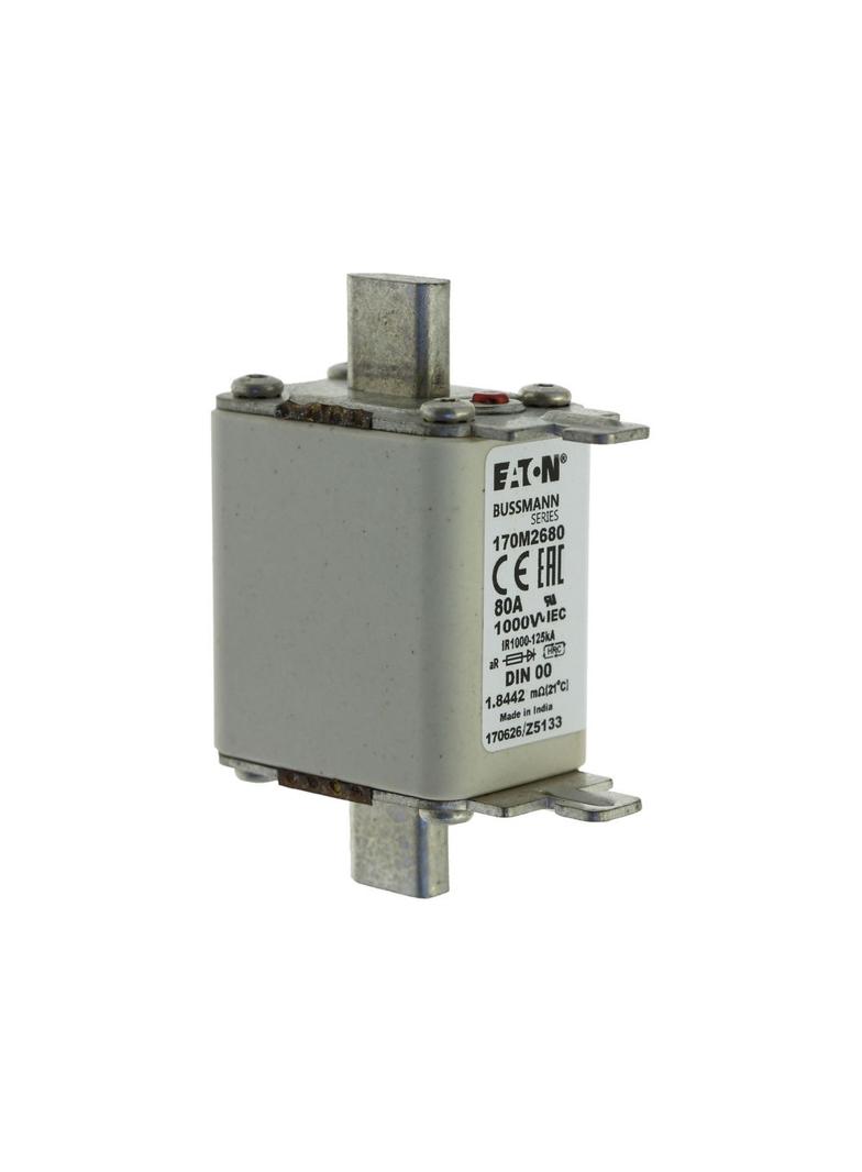 80A 1000V aR DIN 00 TYPE T FUSE Wkładka szybka 80A AC 1000V DIN 00 aR DIN IEC nieizolowane 170M2680