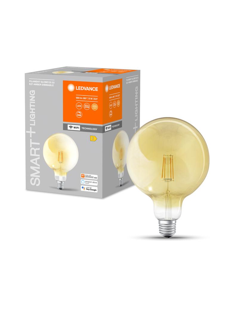 Lampa LED SMART+ WiFi CL Globe125 Gold DIM 53  6W/824 E27