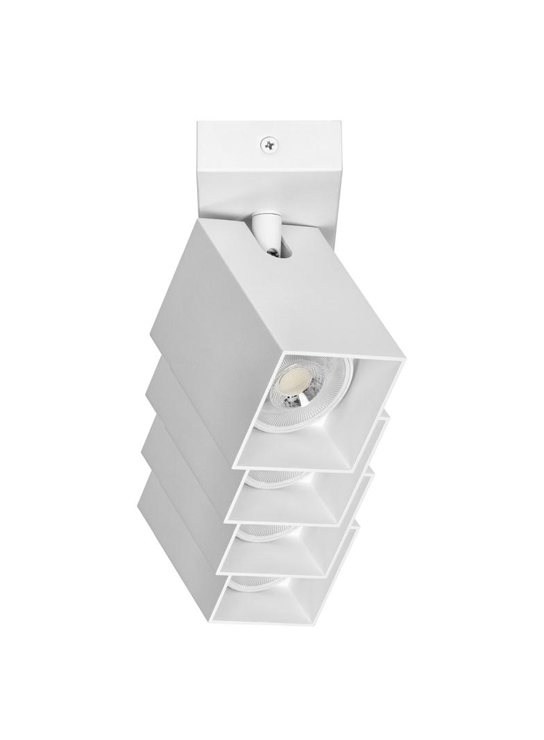 KUBAR SP 4, oprawa ścienno-sufitowa, GU10 max. 4x35W, IP20, biała AD-OP-6512WGU10 ORNO