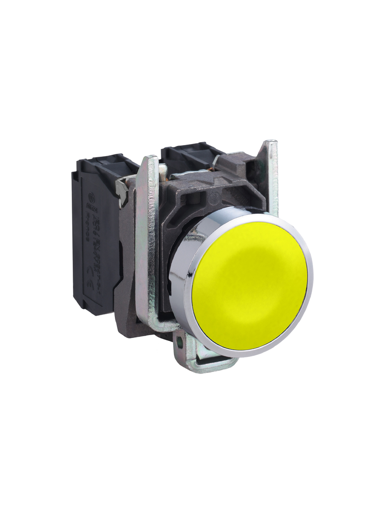 Harmony XB4 Przycisk płaski żółty metalowy XB4BA51 Schneider