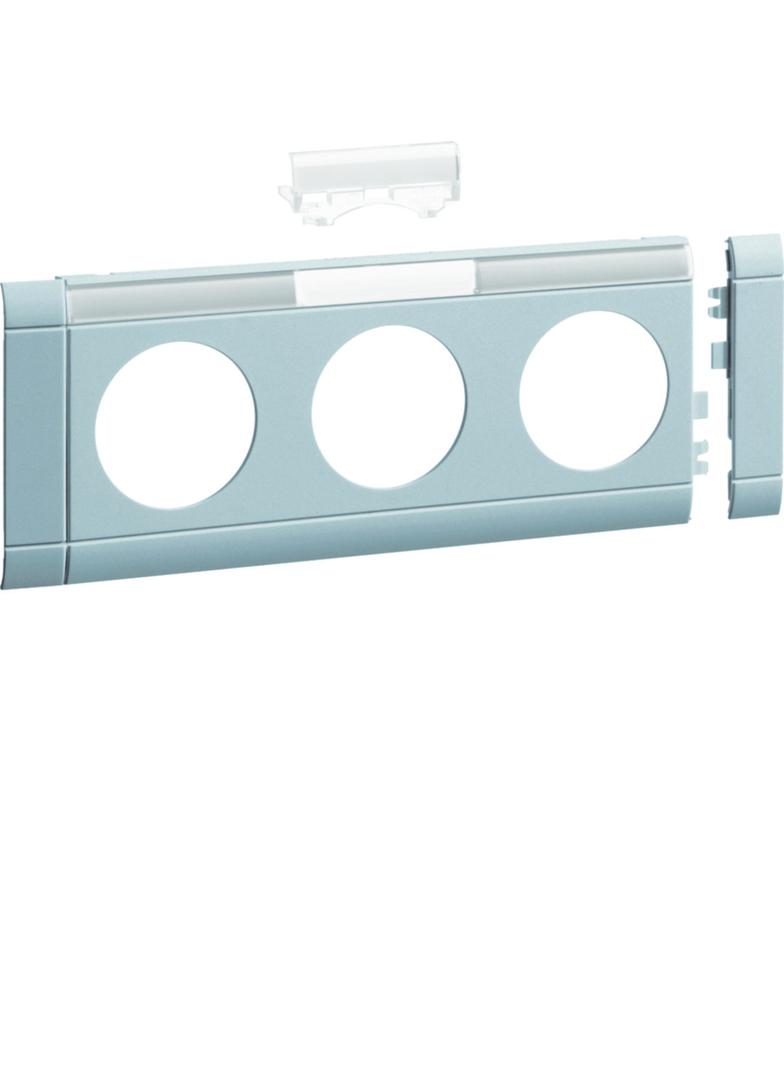 tehalit.WA Maskownica potrójna z polem opisowym ABS bezhalogenowy lakierowanaier aluminium GB08031LA