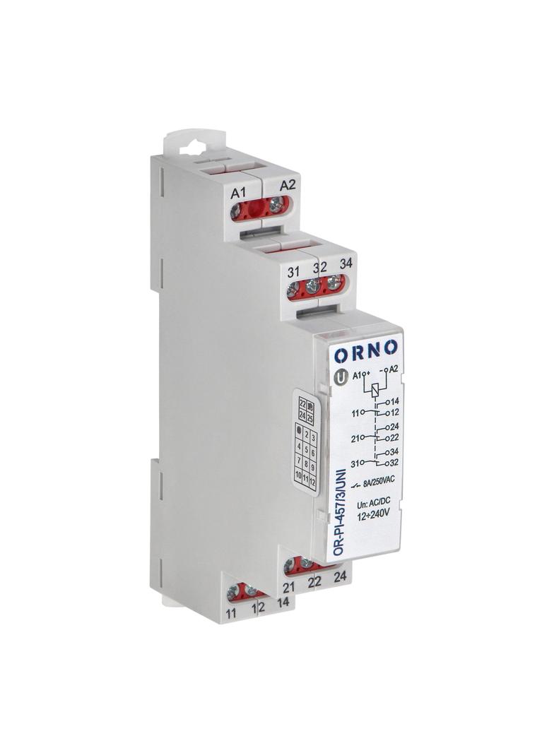 Przekaźnik instalacyjny 3P 8A ,12-230 VUC OR-PI-457/3/UNI ORNO