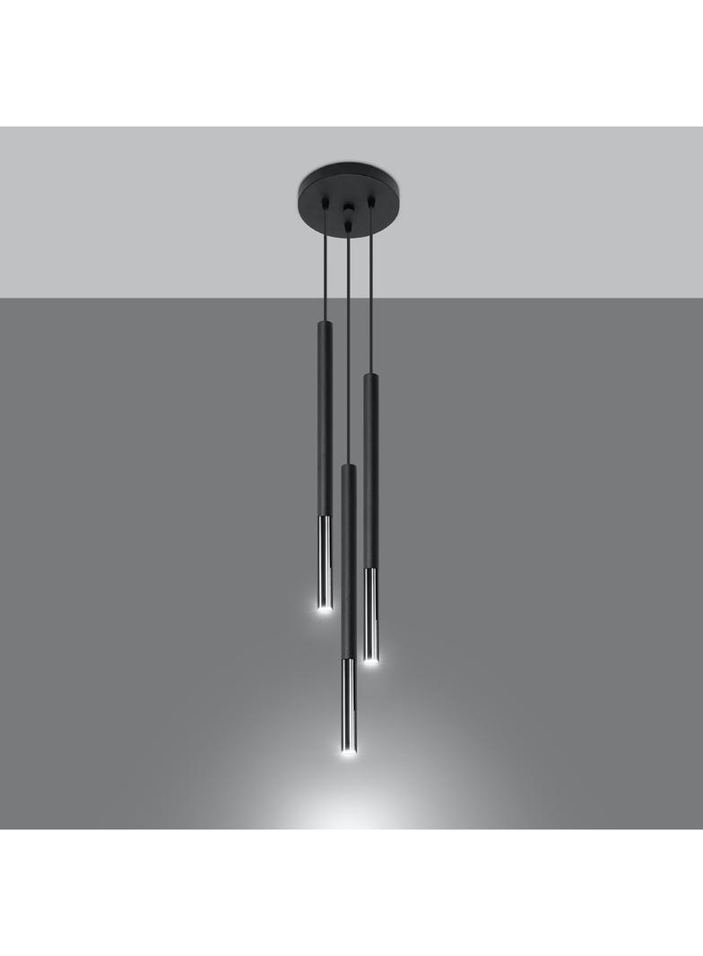 Lampa wisząca MOZAICA 3P czarny/chrom