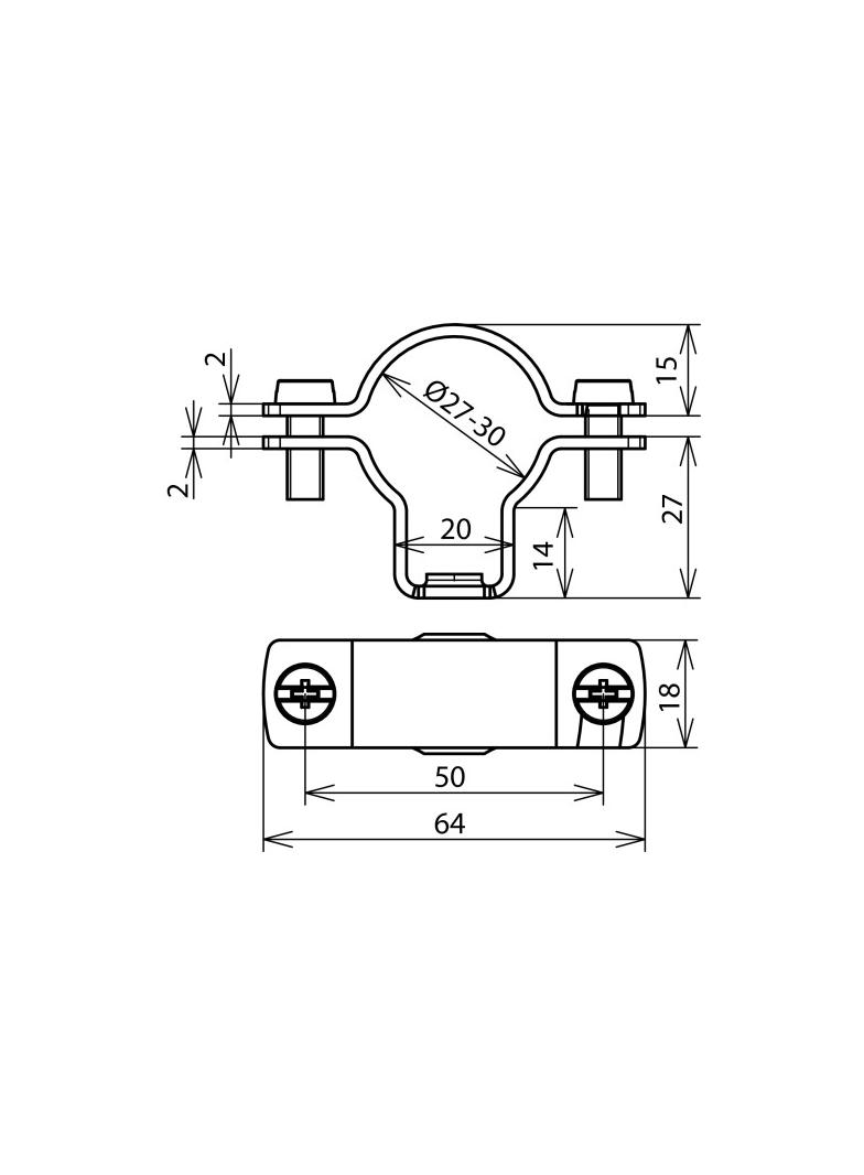 Wspornik metalowy, gwint M6