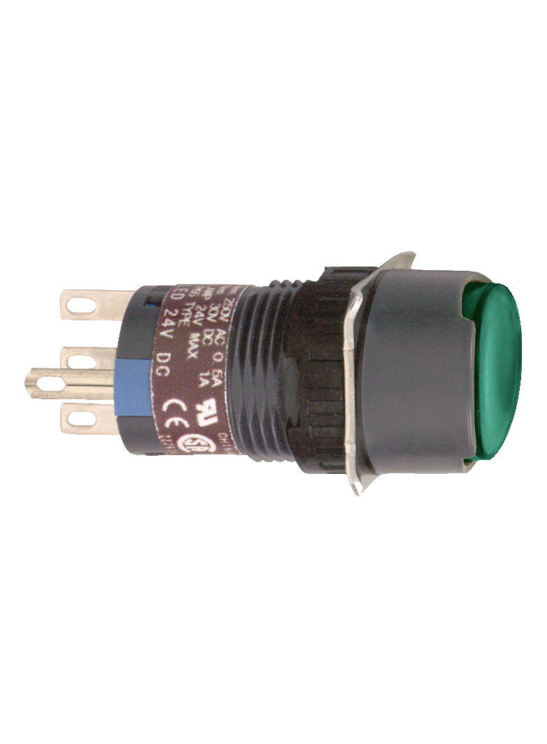 Harmony XB6 Przycisk Podświetlany Zielony Płaski 1 CO 24V DC 16mm Plastikowy XB6EAW3B1P Schneider
