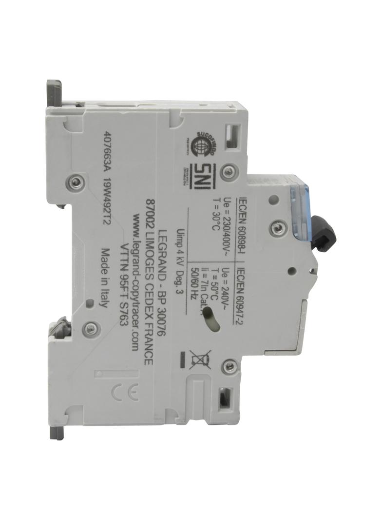 Wyłącznik Nadprądowy S 301 1P C2A 6kA DX3 407663 LEGRAND
