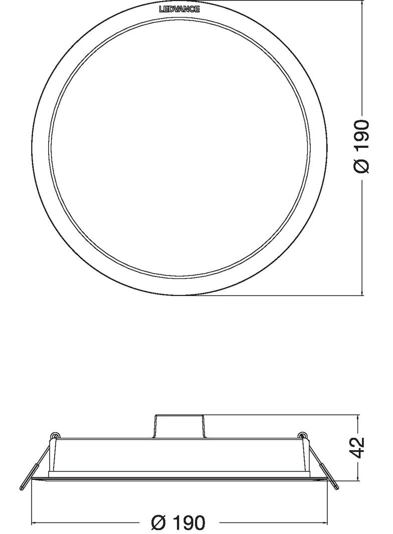 Oprawa DOWNLIGHT IP44 DN 190 18W 865 WT
