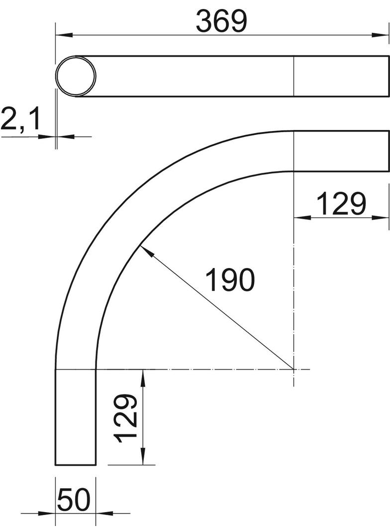 KBH50 LGR, ŁUK 90 KBH50 TW.SZT.