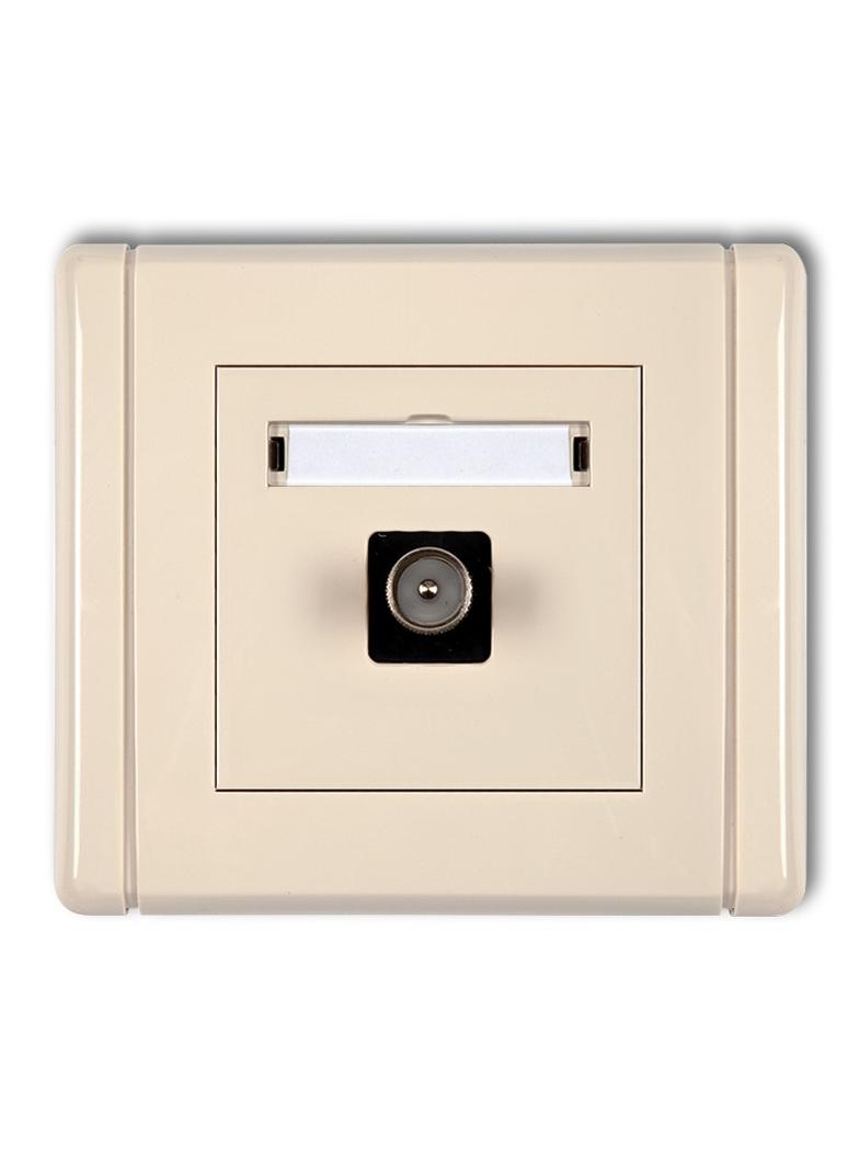 FLEXI Gniazdo antenowe pojedyncze TV beżowy