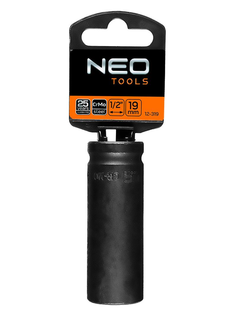 Nasadka udarowa 1/2" długa, 19 x 78mm , Cr-Mo