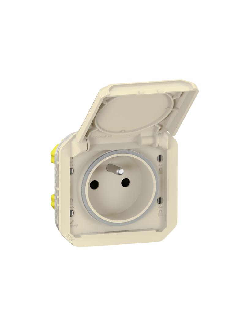 NOWE PLEXO - GNIAZDO 2P+Z ZACISKI AUTOMATYCZNE MECHANIZM 16 A - 250 V PIASKOWE 069828L LEGRAND