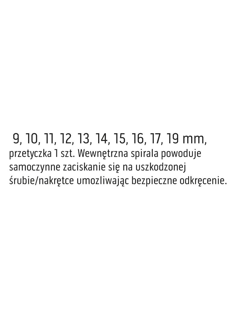 Nasadki, do uszkodzonych nakrętek, krótkie - zestaw 11 szt.