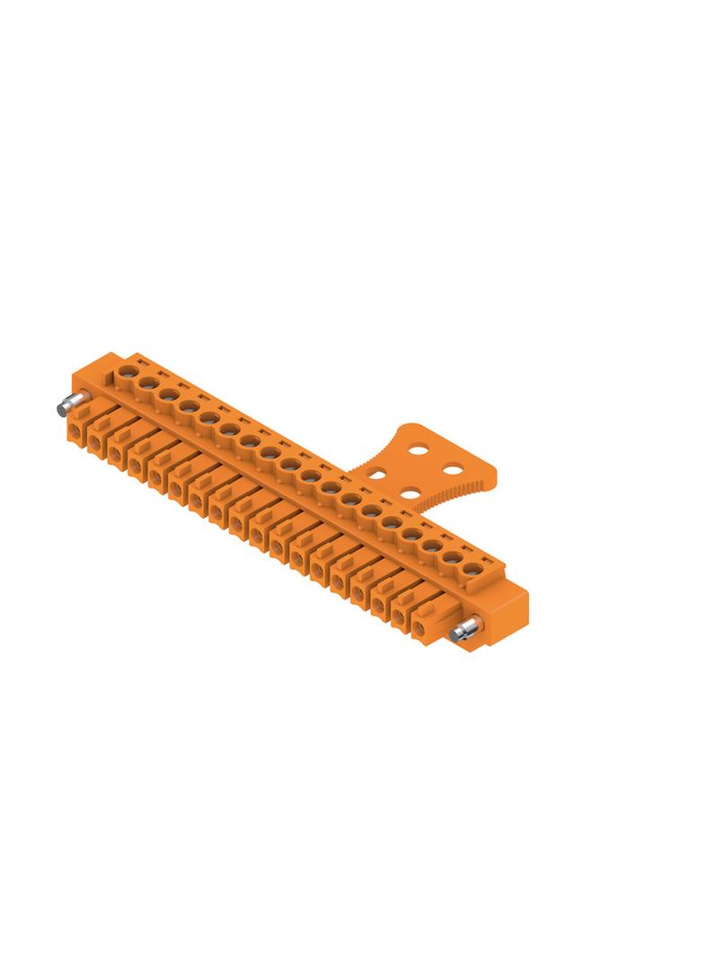 BCZ 3.81/18/180FZE SN OR BX Wtyk PCB (złącze wiązki), 3.81 mm, Liczba biegunów: 18, Przyłącze z jarzmem /50szt./ 1236720000 WEIDMÜLLER