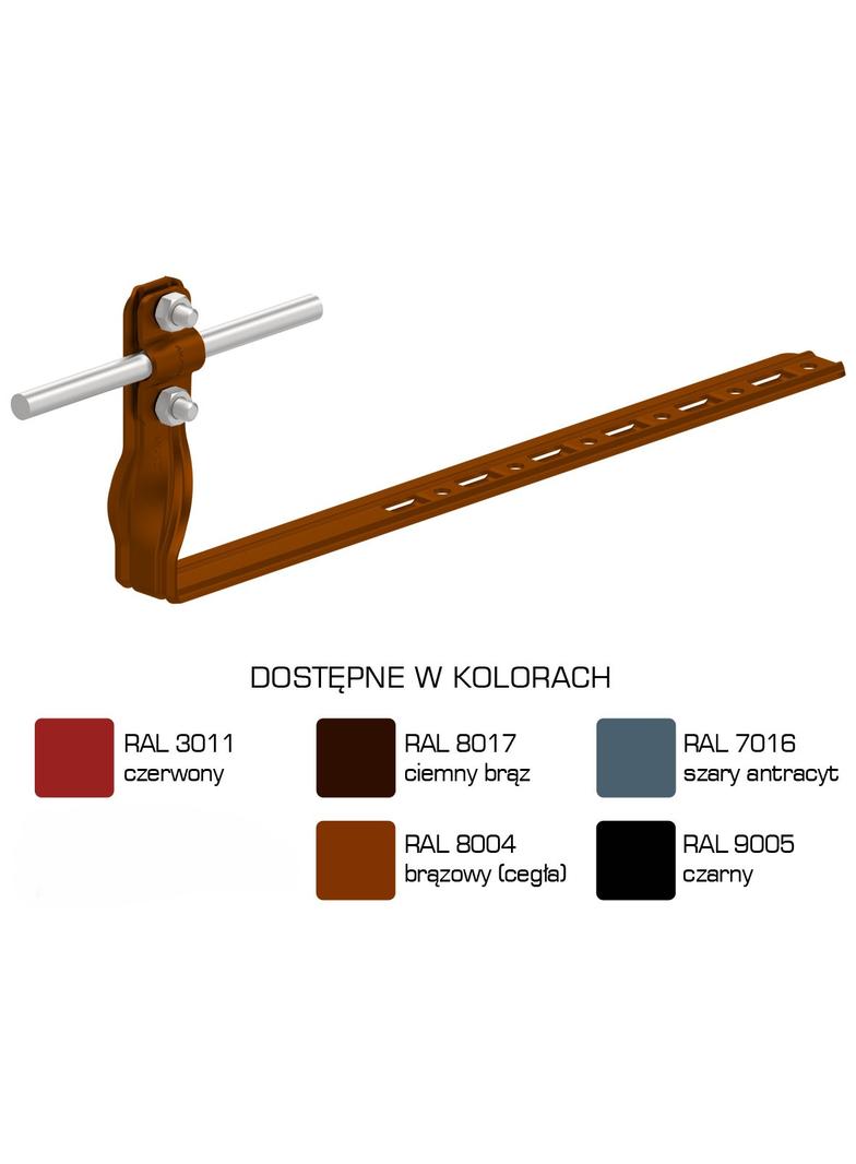 AN-29K/LA/-N Uchwyt dach.regul.skr.Z-śruba L=42cm,H=13,5cm /LA/