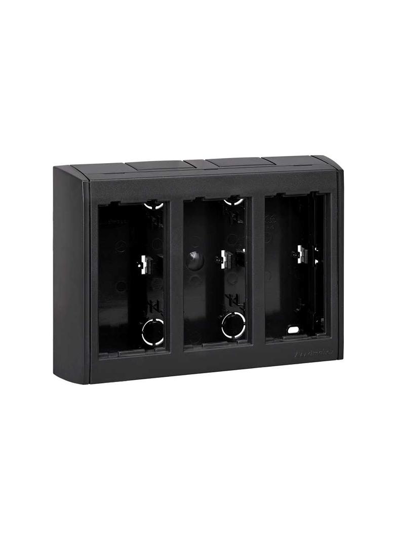 Simon Connect Obudowa natynkowa 3-modułowa z pokrywami bocznymi 6x K45 szary grafit SBC300/14 KONTAKT