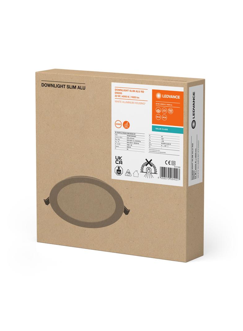 Oprawa DOWNLIGHT SLIM ALU DN205 22W 4000K WT