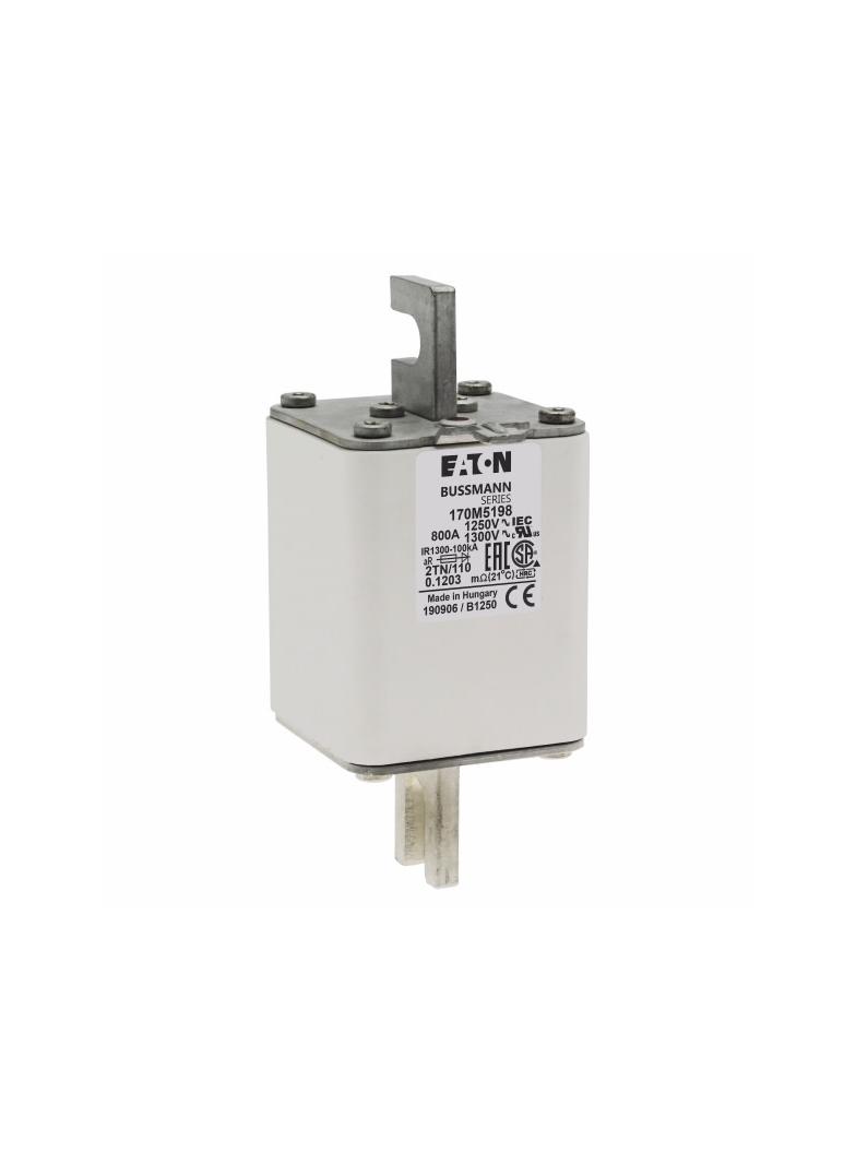 FUSE 800A 1250V 2TN/110 AR CU Wkładka szybka 800A AC 1250V rozmiar 2 61x75x138 mm aR DIN I 170M5198