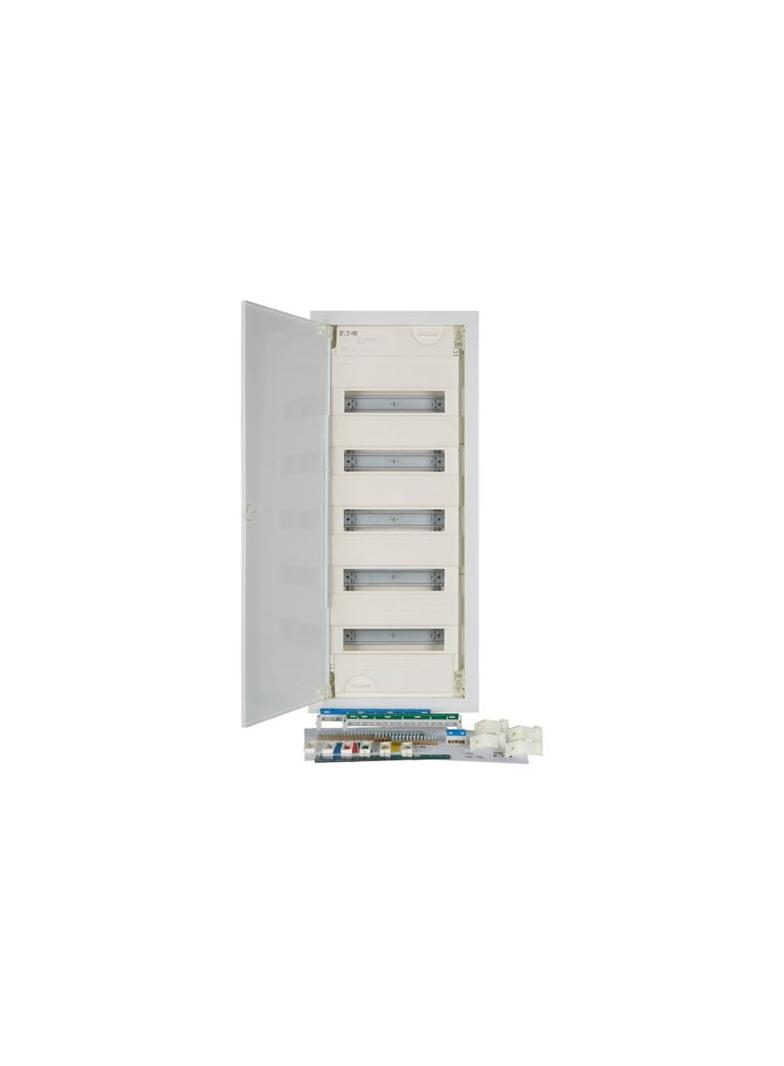 KLV-60UPS-F Rozdzielnica modułowa podtynkowa płaska 5x12+2 kl.II IP30 zawiera listwy N/PE 302414 EATON