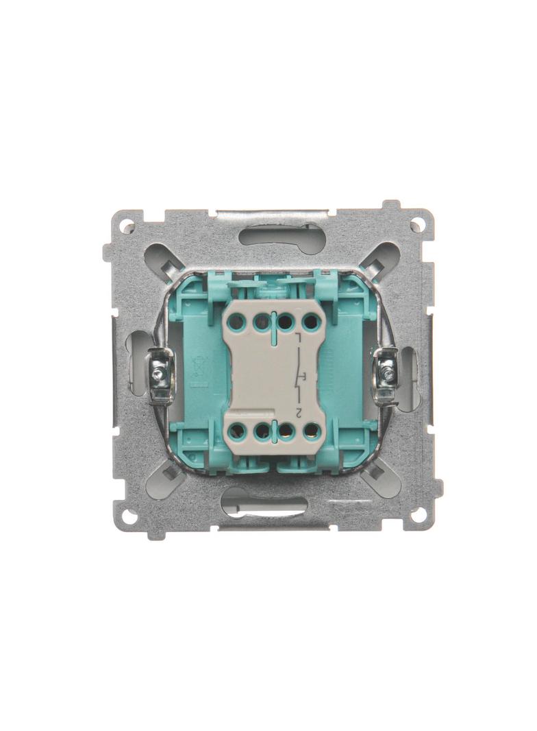 Simon Basic Przycisk pojedynczy rozwierny bez piktogramu 10A z. śrub. stal inox