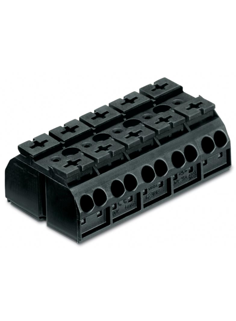 Blok zasilający 5‑torowy czarny 862‑505 /200szt./ WAGO