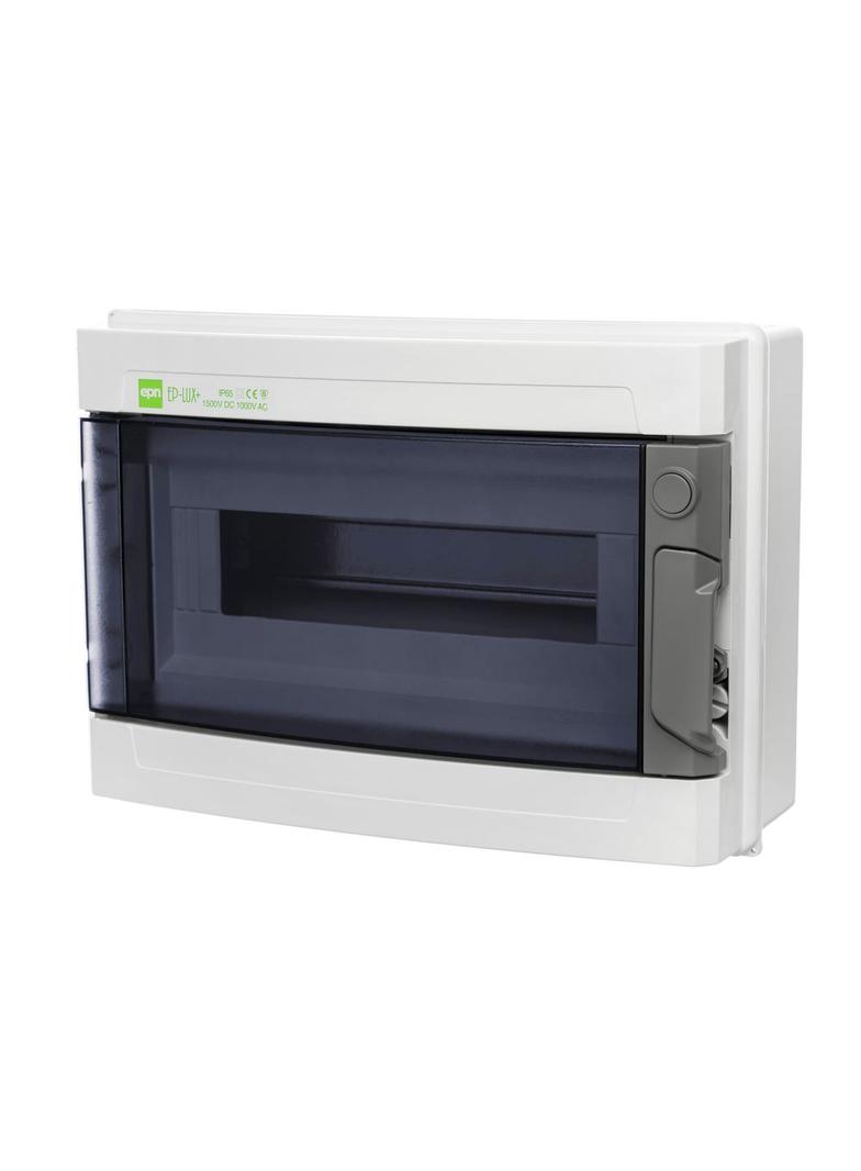 EP-LUX PLUS rozdzielnica 1x12 PE+N natynkowa PV 1500V DC 1000V AC IP 65 - kolor dymny